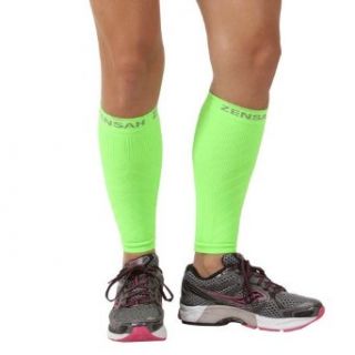 Zensah Compression Leg Sleeves, Neon Green, Small/Medium Sports & Outdoors