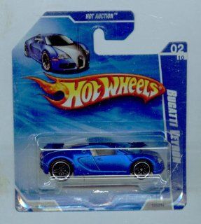 Hot Wheels 2010 158/214 Hot Auction 02/10 BLUE Bugatti Veyron SHORT CARD 164 Scale Toys & Games