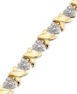 Victoria Townsend 18k Gold over Sterling Sapphire and Diamond Accent 6 8 inch Bracelets   Bracelets   Jewelry & Watches