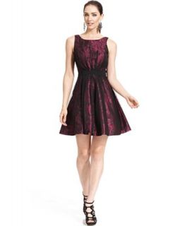 Jessica Simpson Sleeveless Floral Print A Line Dress   Dresses   Women