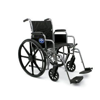Excel K1 Basic Extra Wide Wheelchairs, WHEELCHAIR,20",K1,BASIC,DLA,SA FOOTREST   1 EA, 1 EA