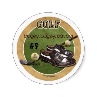 Hole in One   Golf Round Stickers