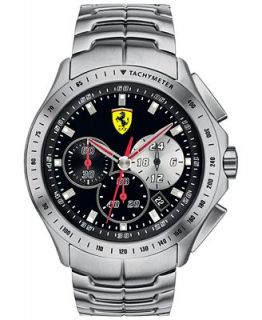 Scuderia Ferrari Watch, Mens Swiss Chronograph Race Day Stainless Steel Bracelet 44mm 830083   Watches   Jewelry & Watches