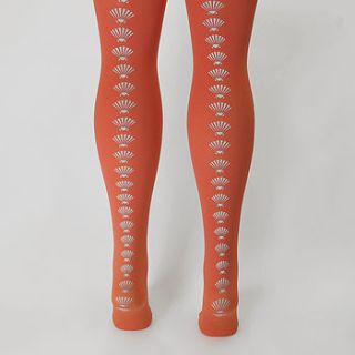 hand printed opaque shell tights by hose.