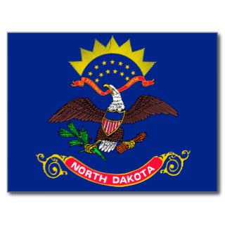 North Dakota State Flag Postcards