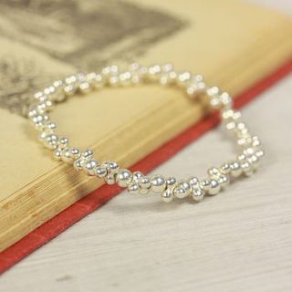 girl's silver bubbles bracelet by lisa angel