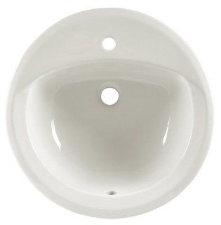 American Standard 0490.156.020 Rondalyn Self Rimming Countertop Sink with Center Hole Only and Tapered Edges, White   Vessel Sinks  