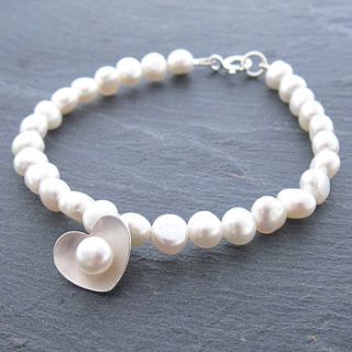 pearl heart bracelet by emma kate francis