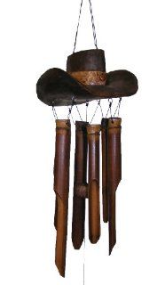 Cohasset 154 Cowboy Hat Wind Chime  Western Wind Chimes  Patio, Lawn & Garden