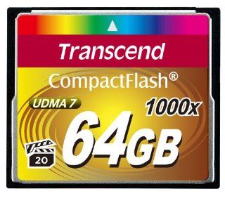 Transcend Information 64GB Compact flash Card   TS64GCF1000 (160/120 MB/s) TRANSCEND Computers & Accessories