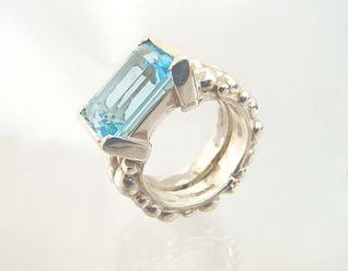 blue topaz jewel cocktail ring by charlotte cornelius jewellery design