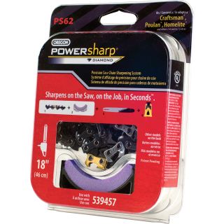 Oregon PowerSharp Replacement Chain and Sharpening Stone For 18in. Chain Saws  Replacement Chain
