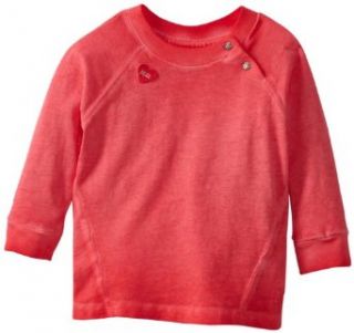Diesel Baby Girls Infant Tailleb Pigment Dye Cotton Long Sleeve Tee Clothing