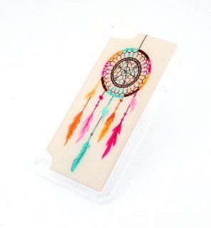 CLEAR Snap On Case for APPLE IPOD TOUCH 5 / 5th Gen Generation Plastic Cover   RAINBOW DREAMCATCHER feather dream catcher mayan aztec tribal navajo   Players & Accessories