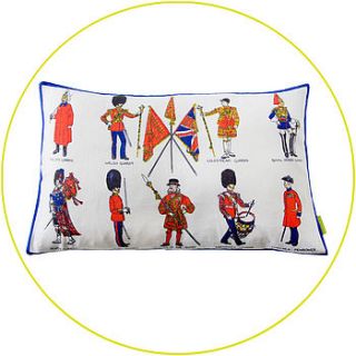 vintage beefeater soldiers london cushion by hunted and stuffed