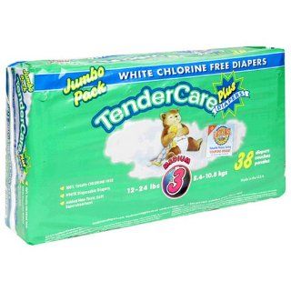 TenderCare Diapers Plus Jumbo Pack, Size 3   Medium (12 24lbs), Case Pack, Four   38 Count Packs (152 Diapers) Health & Personal Care