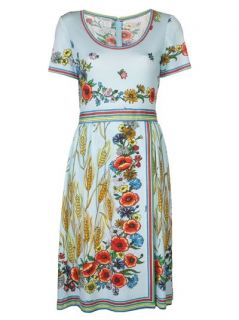 Maurice Vintage 1970s Floral Striped Dress   Amarcord Vintage Fashion