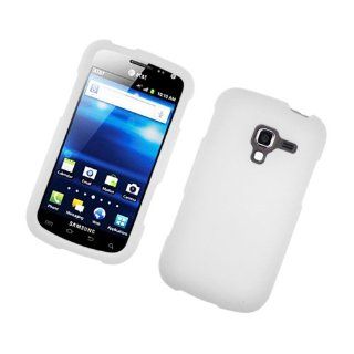 White Texture Faceplate Hard Plastic Protector Snap On Cover Case For Samsung Exhilarate i577 Cell Phones & Accessories