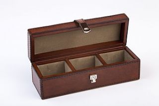 small leather cufflink box by life of riley