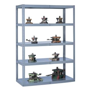 Tennsco Tool & Die Rack — 48in.W x 18in.D x 72in.H, 5-Shelf, Medium Gray, Model# RXHS-481872  Industrial Steel Shelving