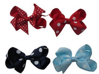 small bow in solid colours and dots by candy bows