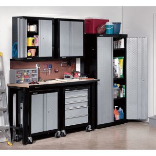 Stack-On Cadet Garage Storage System — 6-Pc., Steel, Model# CADET-SET-DS  Storage Cabinets