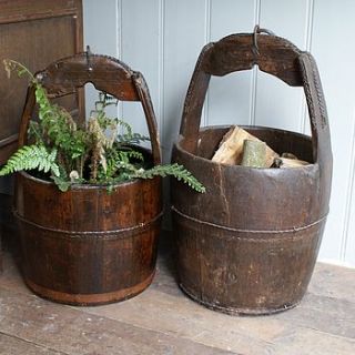 vintage well bucket by hunter jones