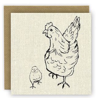 free range… mother hen greeting card by dawn critchley designs