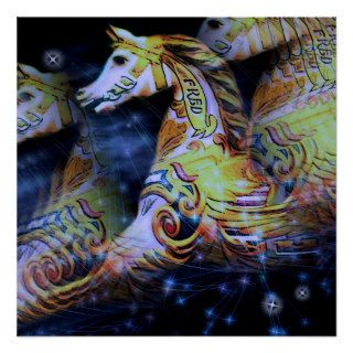 "Fred's Fantasy" Carousel Horse Posters
