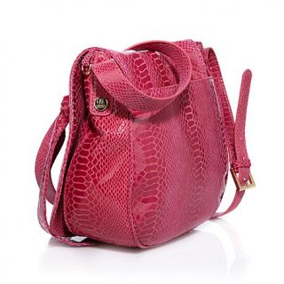 Chi by Falchi Embossed Leather Crossbody Bag