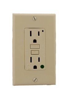 Leviton 7599 HGW 15 Amp, 125 Volt, 15 Amp, 125 Volt at Receptacle, 20 Amp, 125 Volt Feed Through, Hospital Grade, SmartLock Pro GFCI, White   Electrical Cables  