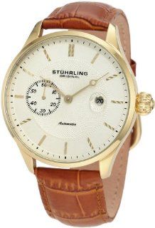 Stuhrling Original Men's 148B.3335K31 Classic Heritage Automatic Mechanical Date Gold Tone Watch at  Men's Watch store.