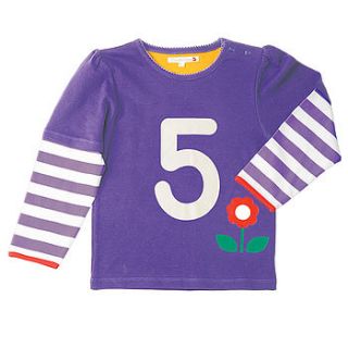 girls number five t shirt by olive&moss