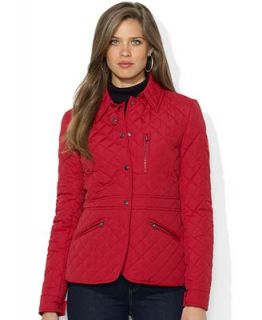 Lauren Ralph Lauren Quilted Point Collar Jacket   Coats   Women