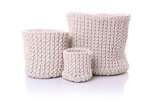 set three rope baskets by shruti designs