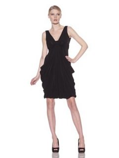 Lafayette 148 Matte Jersey Sleeveless Bubble Dress, Black, Size 10