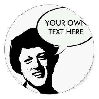 Bill Clinton retro Round Stickers