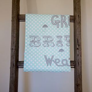 the great british weather tea towel by 'by alex'