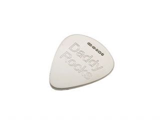 personalised sterling silver plectrum by david louis design