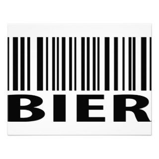 Bier barcode icon custom invitations