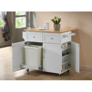 Wildon Home ® Kitchen Cart with Butcher Block Top