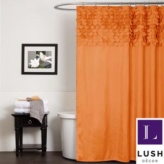 Lush Decor Lillian Orange Shower Curtain Lush Decor Shower Curtains