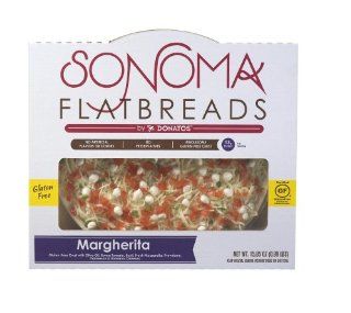 Sonoma Flatbreads by Donatos Gluten Free Margherita Pizza 4 pack (Gluten Free Margherita)  Frozen Vegetable Pizzas  Grocery & Gourmet Food