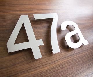 large modern stainless steel house numbers by goodwin & goodwin