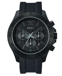 XNY Watch, Mens Chronograph Urban Expedition Black Silicone Strap 45mm BV8089X1   Watches   Jewelry & Watches