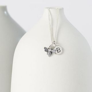 personalised bee charmed necklace by suzy q