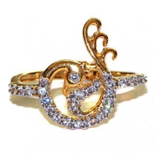 Scrunchh Restful Peacock Ring with CZ Jewelry
