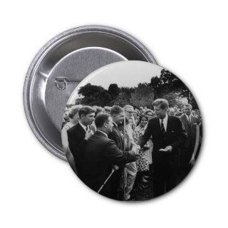 President Kennedy Greets Peace Corps Volunteers Pinback Buttons