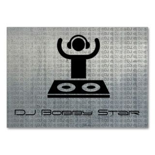 Cool dj logo metalic business card