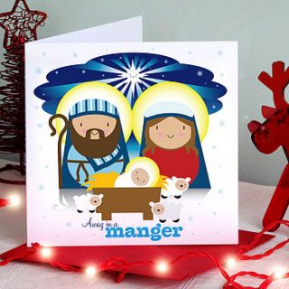 baby jesus nativity christmas card by joanne holbrook originals